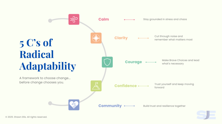 5 C's of Radical Adaptability infographic by Shawn Ellis