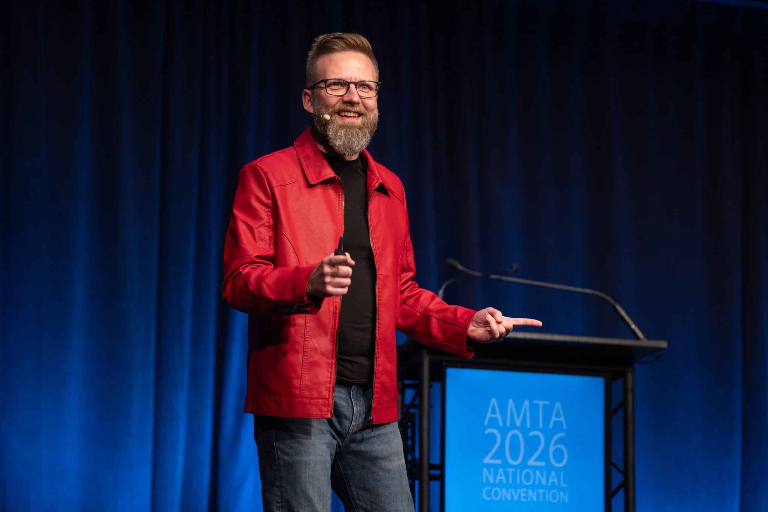 Shawn Ellis speaking at the AMTA 2026 National Convention
